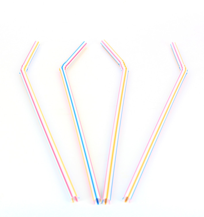 Plastic Straw Flexible PS Ø0,5cm 23cm 