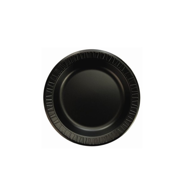 Foam Plate "Quiet Classic" Laminated Black 15 cm 