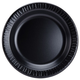 Foam Plate "Quiet Classic" Laminated Black 23 cm 