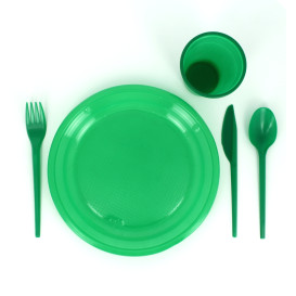 Plastic Knife PS Green 16,5 cm (900 Units)