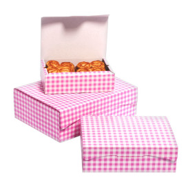 Paper Bakery Box Pink 20,4x15,8x6cm 1kg (200 Units)