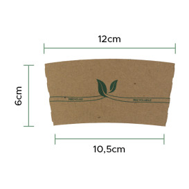 Paper Cup Sleeve Corrugated 12 / 20 Oz (1000 Units)