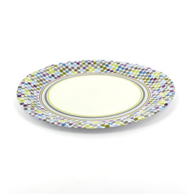 Paper Plate "Rayas y Topos" Design 23cm (504 Units)