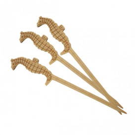 Bamboo Food Pick "Caballito Mar" Design 9cm (100 Units)  