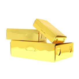 Paper Bakery Box Gold 14x8x3,5cm 250g (800 Units)