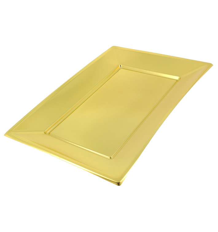 Plastic Tray Gold 33x22,5cm 