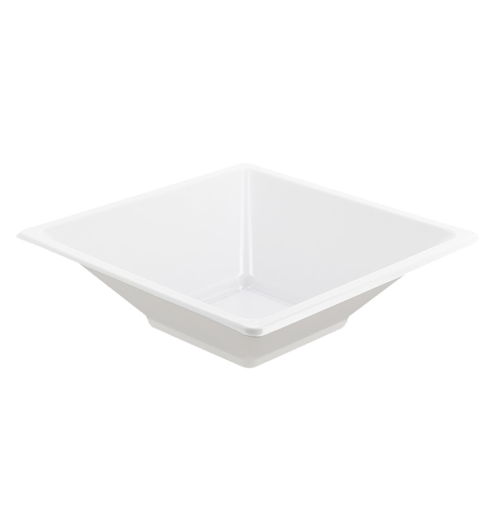 Plastic Bowl PS Square shape White 12x12cm 