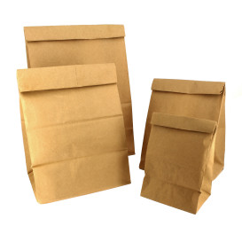 Paper Bag without Handle Kraft Brown 15+9x28cm (25 Units) 