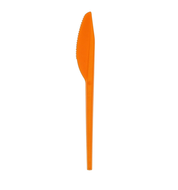 Plastic Knife PS Orange 16,5 cm 