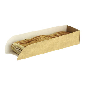 Paper Hot Dog Tray Kraft 17x5x3,5cm (100 Units)