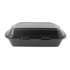 Foam Lunch Box 3 Compartments 2,40x2,10x0,70cm (125 Units)