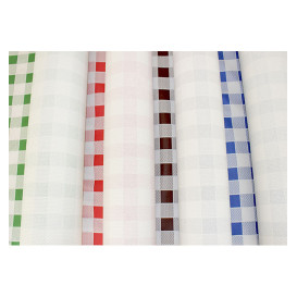 Paper Tablecloth Roll Blue Checkers 1x100m. 40g (1 Unit) 