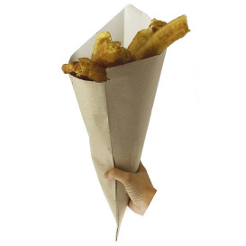 Paper Food Cone Natural 42cm 600g (200 Units)