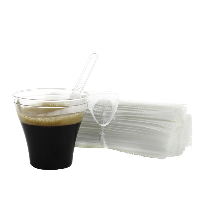 Plastic Coffee Stirrer PS Wrapped Clear 10,5cm 