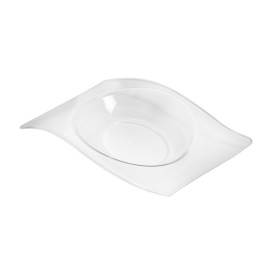 Tasting Plastic Plate PS Flat Clear 8x6,6 cm (500 Units)