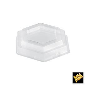 Plastic Lid PET for Tasting Plastic Bowl "Tulip" Dessert Clear 65 ml (1000 Units)