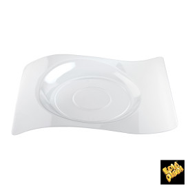 Plastic Plate "Forma" Clear 28x23 cm (12 Units) 