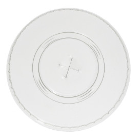 Plastic Lid with Straw Slot PET Flat Ø9,3cm 