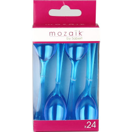 Plastic Spoon Premium Turquoise 16cm (10 Units) 