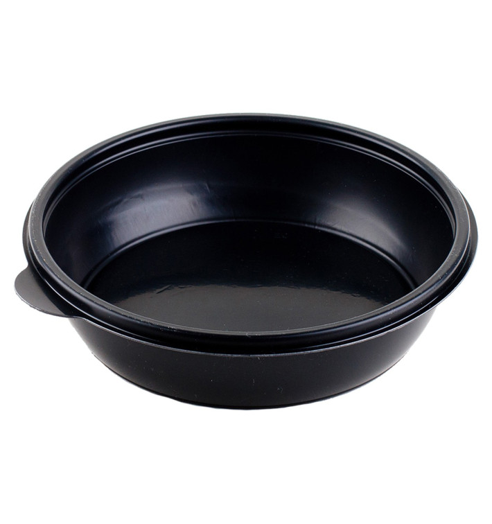 Plastic Deli Container PP Black 1000ml Ø23cm 