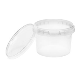 Plastic Deli Container with Plastic Lid PP Tamper-Evident 280 ml Ø9,5 (475 Units)