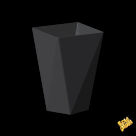 Plastic Tasting Cup PS "Diamond" Black 150 ml (12 Uts)