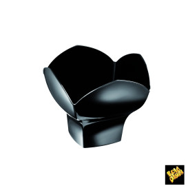 Tasting Plastic Bowl PS "Spring" Dessert Black 100ml (500 Units)