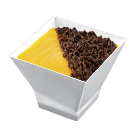 Tasting Plastic Bowl PS "Pagoda" White 150 ml (12 Units) 