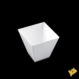 Plastic Tasting Cup PS "Rhombus" White 95 ml (500 Units)