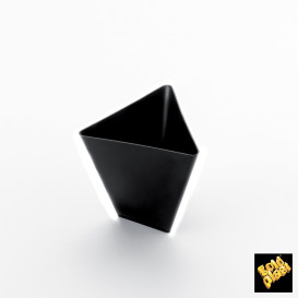 Tasting Plastic Bowl PS Triangle shape Black 70 ml (500 Units)