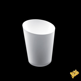 Plastic Tasting Cup PS Cone Shape White 100 ml (500 Units)