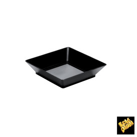 Tasting Plastic Plate PS "Small size" Black 45 ml (25 Units)