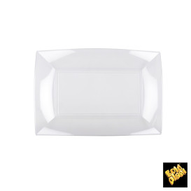 Plastic Tray Clear "Nice" 28x19 cm (240 Units)