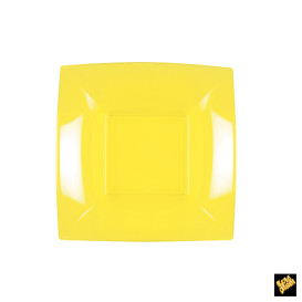 Plastic Plate Deep Yellow "Nice" PP 18 cm (25 Units) 