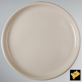 Plastic Plate for Pizza Beige "Round" PP Ø35 cm (144 Units)