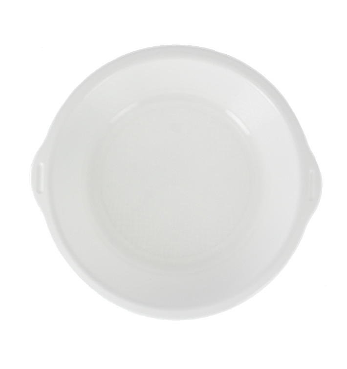 Plastic Bowl with Handles PP White Ø18,5cm (50 Units)