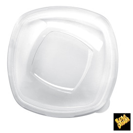 Plastic Lid PET Crystal "Square" Ø21cm (60 Units)