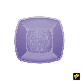 Plastic Plate Flat Lilac Square shape PP 18 cm (300 Units)