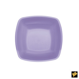 Plastic Plate Deep Lilac Square shape PP 18 cm (300 Units)