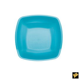 Plastic Plate Deep Turquoise Square shape PP 18 cm (300 Units)