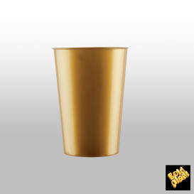 Plastic Cup PS "Moon" Gold 230ml (35 Units) 