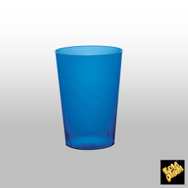 Plastic Cup PS "Moon" Blue Clear 230ml (50 Units) 