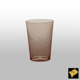 Plastic Cup PS "Moon" Brown Clear 230ml (50 Units) 