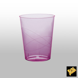 Plastic Cup PS "Moon" Lilac Clear 350ml (20 Units) 