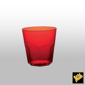 Plastic Cup PS Red Clear Ø7,3cm 220ml (50 Units) 