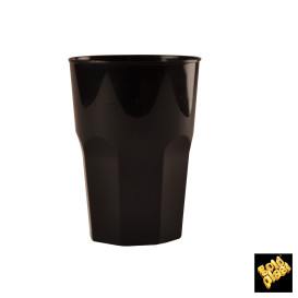 Plastic Cup for Cocktail PP Black Ø8,4cm 350ml (20 Units) 