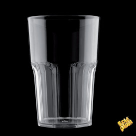 Plastic Glass SAN Reusable "Granity" Clear 400 ml (5 Units) 