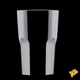 Plastic Glass SAN Reusable "Granity" Black 400 ml (5 Units) 