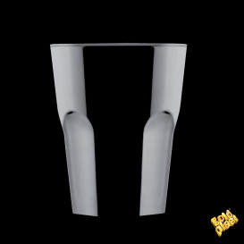 Plastic Glass SAN Reusable "Rox" Black 300ml (120 Units)