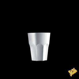 Plastic Shot SAN Reusable White 40ml (72 Units)